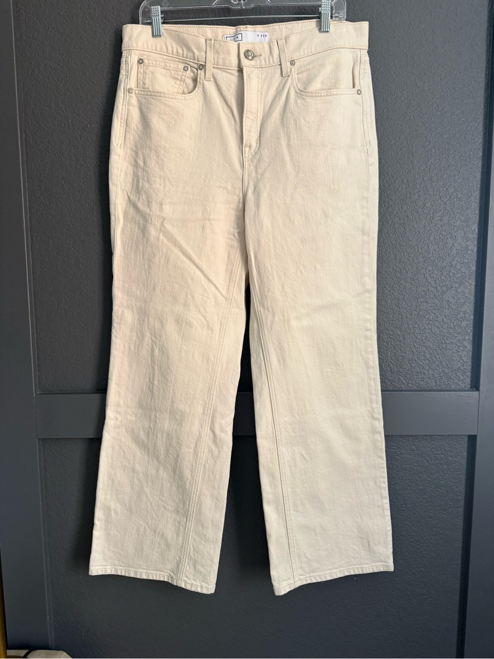 AYR • the secret sauce high rise Wide-Leg Jeans in Cream ecru - size 33 short - Picture 4 of 8